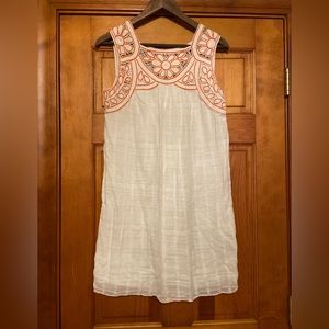 Chelsea &Violet Crochet Dress (orange and white)